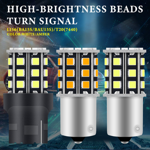 Alta potencia BAU15S <span class=keywords><strong>7507</strong></span> <span class=keywords><strong>PY21W</strong></span> 1156 ámbar blanco 33 SMD 2835 bombilla LED nuevas luces de señal de giro frontal lámpara indicadora de dirección - Product Image 2