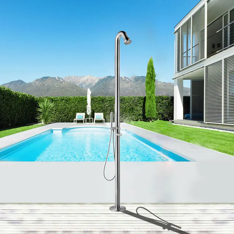 Beach Garden Home Brushed Outdoor Shower set Stainless Steel Stand Big Swimming Pool Outdoor Shower