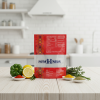 Sachets refermables à trois soudures pour sushi, pizza, aliments pour animaux, sucre - Matériau en résine PET durable, impression de logo personnalisée