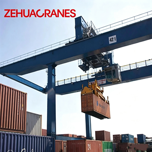 Gru a portale su rotaia <span class=keywords><strong>RMG</strong></span> per terminali container, da 5 a 20 tonnellate, per campi intermodali, 40T sotto spreader, standard FEM DIN - Product Image 3