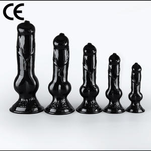 Vente en gros de gode en TPE transparent de qualité supérieure en forme de chien, gode en silicone souple, plusieurs tailles, masseur pour femmes adultes - Product Image 1