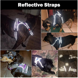 高品質カスタムデザイナー反射リバーシブルヘビーデューティ引き無し調整可能犬用ハーネスとリーシュ高級ファッションスカーフ - Product Image 5