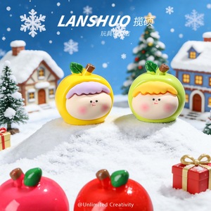 Lanshuo Apple Resin Figurines Christmas Decor Handmade Craft Gift Set - Product Image 3