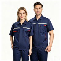 Ensemble de vêtements de travail en coton d'été, fin, respirant, à séchage rapide, absorbant la transpiration, uniforme de travail avec bandes réfléchissantes, personnalisé, unisexe, pour la construction