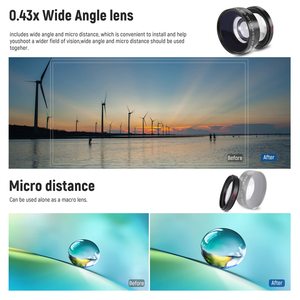 Ensemble d'objectifs et de filtres <span class=keywords><strong>Neewer</strong></span> 58 mm, objectif grand angle 2,2x, téléobjectif, filtres macro/ND/UV/CPL/FLD pour appareil photo APS-C - Product Image 2