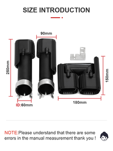 Punta de Escape Cuadrada Cuádruple de Acero Inoxidable para Automóvil SYPES, para <span class=keywords><strong>Land</strong></span> <span class=keywords><strong>Rover</strong></span> <span class=keywords><strong>Defender</strong></span> Diesel 90 110 130 Black Knight <span class=keywords><strong>007</strong></span> de 2020 en Adelante - Product Image 2