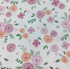 Conjunto de Dos Piezas Floral Fresco para Mujer ALBBIA020, con Base Blanca, Decorado con Estampado Completo Estilo Acuarela - Product Image 3