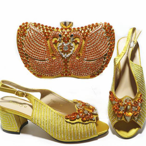 AB5859 Nouveau design bas guérir Extérieur chaussures et sac ensemble multicolores pour femmes - Product Image 1