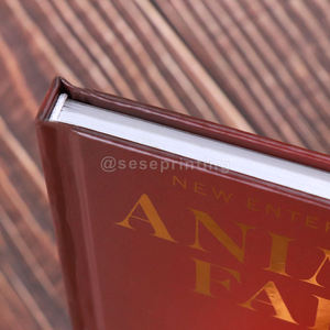 Custom Print Hardcover Book Matt <b>Red</b> Cover Offset Printing Hard Coated Art <b>Paper</b> Quality Custom Gold Fail Stamping - Product Image 3
