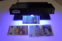 Détecteur de billets de banque pas cher 2028 avec UV, détecteur de billets de banque portable multinational avec UV 6w