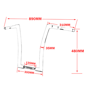 RACEPRO 12 "14" 16 "18" Ape Bar manubrio personalizzato Touring manubrio per Harley Road Glide FLTRX FLTRXS FLTRU 2015-2020 - Product Image 6