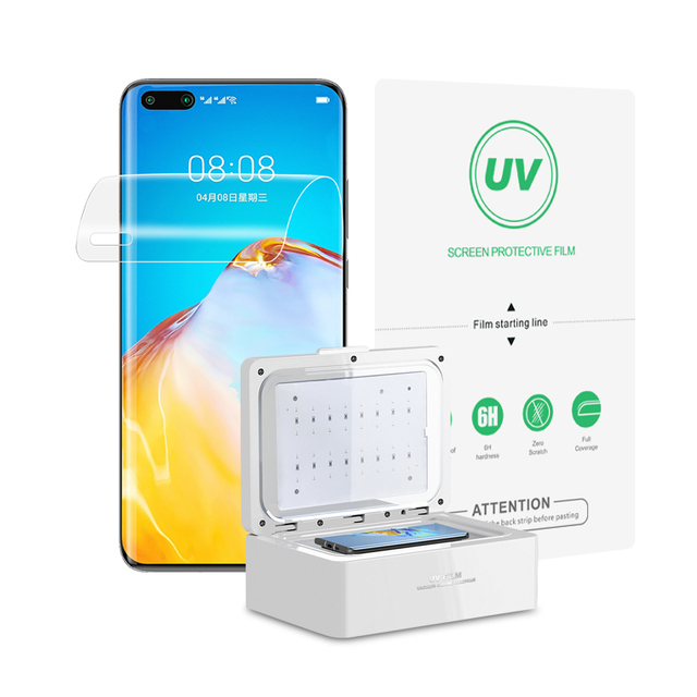 For Universal UV PET Film Screen Protector Soft HD Anti-Glare Matte 92% Transparent 3D Curved Waterproof for Mobile Phone