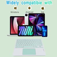 Keyboard bluetooth pintar tipis, dapat diisi ulang untuk ipad 10.2 samsung galaxy Tab S6 A7 A8 S8 S9 FE