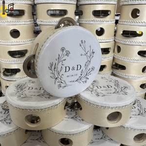 Tamborín de <span class=keywords><strong>percusión</strong></span> personalizado de 4 pulgadas para bodas, pequeño, de mano, para iglesia, temporada de pico 2025, precio personalizado - Product Image 5