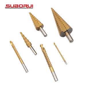 Suborui 6 cái unibit Power Tool phụ kiện kim loại Twist chùa khoan HSS Titan bước khoan bit Bộ Saw răng BƯỚC KHOAN bit - Product Image 4