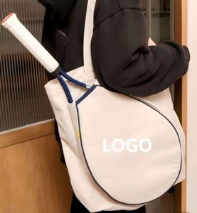 Bolsa de lona de algodón para tenis, deportes, viajes, con asa de hombro, tipo tote, para palas de pickleball - Product Image 1
