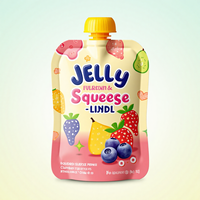 Logo personnalisé Écologique Stand-Up Bec Poche Sac en plastique BOPP avec fenêtre pour les aliments pour animaux de compagnie Sucre Gelée Lait