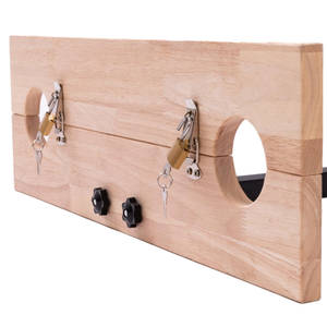 Ahşap pranga SM aracı seks mobilya aksesuarları köpek köle esaret kelepçe yaka ve ayak bileği kelepçeli kısıtlama çerçeve - Product Image 3