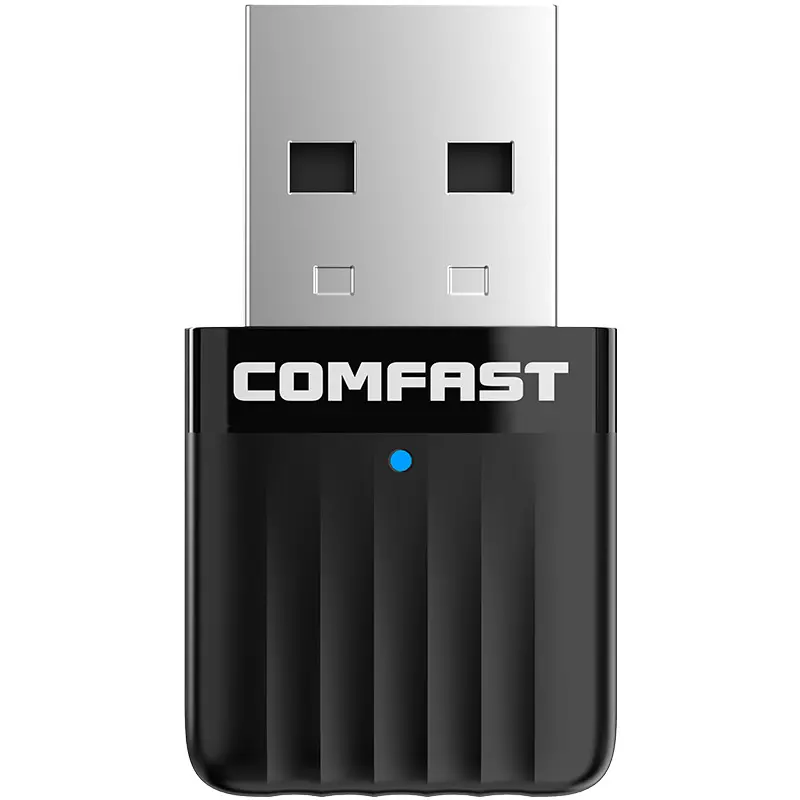 Comfast CF-811AC V3 650Mbps USB WiFi Dongle Adaptador Desktop Laptop 2.4/5.8GHz Interface de Rede Placa LAN para Aplicação em PC