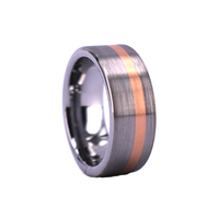 Rose Gold Plated 8mm Wolfram Ring für Männer für Verlobung feier Jubiläum-Blank Wolfram Ring