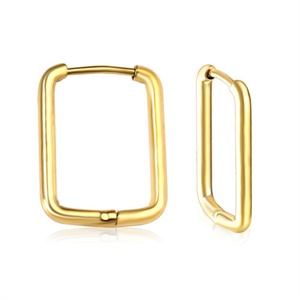 เครื่องประดับแฟชั่นผู้หญิง ต่างหูสแตนเลสทรงสี่เหลี่ยม - Product Image 1