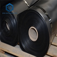 Geomembrane แผ่นซับ HDPE สำหรับสระน้ำ2มม.,แผ่นซับพลาสติกกันน้ำ1มม. ขนาด0.5มม. 500ไมครอนแผ่นซับบ่อปลา Geomembrane HDPE