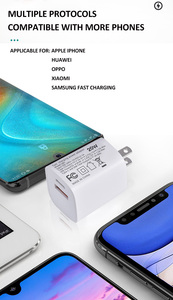 Pour <span class=keywords><strong>iPhone</strong></span> 12 USB-C PD 20W Adaptateur <span class=keywords><strong>Chargeur</strong></span>, pour Samsung USB-A QC3.0 Adaptateur De Charge Rapide Double Port PD QC3.0 <span class=keywords><strong>Chargeur</strong></span> Rapide - Product Image 6