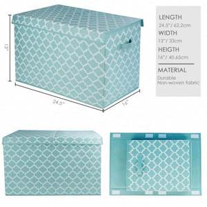 Caja de Almacenamiento con Compartimentos, Contenedor de Tela Ecológica con Doble Tapa - Product Image 3