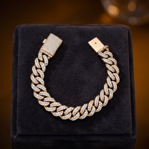 Bracelet maille cubaine 10 mm en moissanite VVS, argent sterling 925, testeur de diamant inclus, style hip-hop glacé, bijoux en gros - Product Image 5