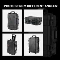 Valise de transport robuste de grande taille PP IP67 OEM, valise de transport robuste pour outils sur roues 32L pour appareil électronique