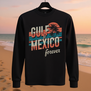 Camiseta Retro Vintage del Golfo de México de Manga Larga, Camiseta Promocional Vintage del Golfo de México - Product Image 3