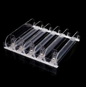 Transparent Supermarket Smart Bottles Retail Plastic Shelf Divider and Pusher