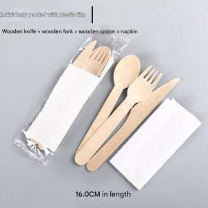 Muestras Gratis, Juego de Cuchillos Desechables para Fiestas, Juego de Cuchillos de Cocina con Juego de Cucharas de Madera - Product Image 4
