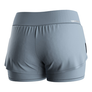 Shorts Deportivos de Doble Capa para Mujer con Bolsillos y Orificios Laterales Transpirables con Láser para Maratón - Product Image 2
