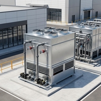 Tour de Refroidissement à Flux Croisé Combiné à Prix d'Usine, Haute Efficacité, Économie d'Énergie, Moteur et Pompe à Faible Bruit