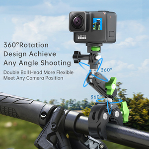 Support de guidon de vélo LanParte à rotation à 360 degrés en alliage d'aluminium pour accessoires de caméra GoPro - Product Image 3