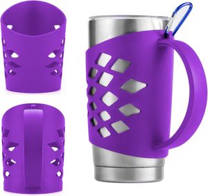 YDS funda de silicona soporte agarre Rambler <span class=keywords><strong>Handler</strong></span> para vaso aislado al vacío tazas de café agarre de silicona funda protectora - Product Image 6