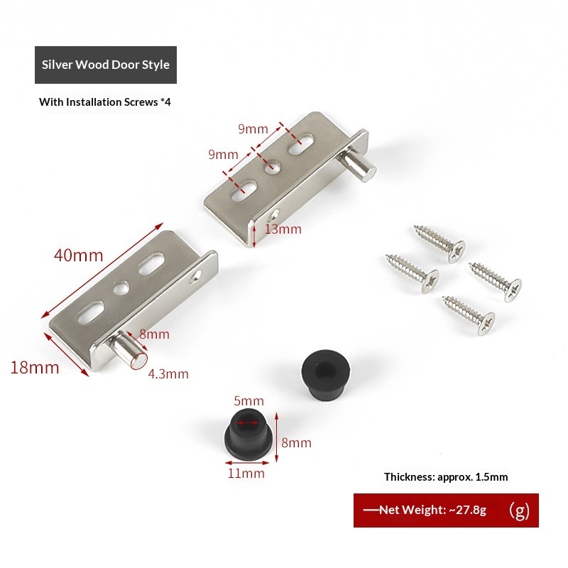 Style de porte en bois CT/couleur nickel (un ensemble)