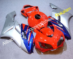 Carenados para Honda CBR1000RR <span class=keywords><strong>2004</strong></span> 2005 <span class=keywords><strong>CBR</strong></span> <span class=keywords><strong>1000</strong></span> <span class=keywords><strong>RR</strong></span> CBR1000 1000RR 04 05, Kit de <span class=keywords><strong>carenado</strong></span> plateado, rojo y azul - Product Image 1