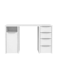 Bureau d'ordinateur extensible et convertible DECOHOME pour petits espaces, bureau d'étude intérieur avec surface en bois