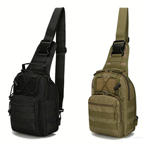 Bolsa Táctica de Pecho Resistente al Agua, Diseño Ergonómico, Multifuncional, Duradera, EDC MOLLE, Bolsa de Mensajero de Pecho para Misiones al Aire Libre - Product Image 1