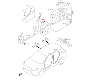 Nicegoods 76170-54P00-5PK e 76180-54P00-5PK gruppo rivestimento posteriore davanzale porta OEM per Changan <span class=keywords><strong>Suzuk</strong></span>-i <span class=keywords><strong>Vitara</strong></span> - Product Image 3