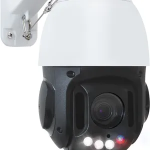 Auto Tracking Outdoor 5MP Wifi IP Camera Two Way Audio Wireless CCTV PTZ poe Camera with Red and Blue Alarm Light Flash