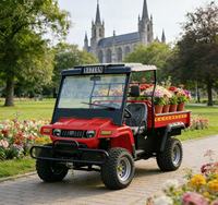 Véhicule utilitaire électrique UTV avec benne basculante, 4x4, capacité de charge de 500 kg et vitesse de 75-100 km/h, pour la patrouille agricole, l'entretien des terrains et les travaux légers