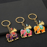 Porte-clés peint à la main, motif animal thaïlandais, petit éléphant, très vendu