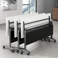 Table de bureau pliable réglable avec roulettes, table de conférence, table de réunion, bureau pour immeuble de bureaux, salle de réunion, formation