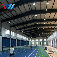 Conception personnalisée de bâtiments préfabriqués en structure métallique à grande portée pour les terrains de tennis et les sites sportifs