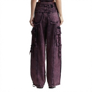 Pantalon cargo utilitaire en jean pour femme Haven Apparels, respirant, léger, coupe ample, multi-poches, décontracté, été, vente en gros, OEM - Product Image 6