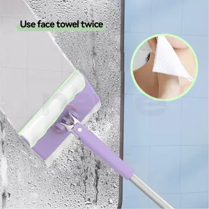 2024 Hot Home Mop Bathroom Lazy Disposable Static Dust Mop Rag Cleaning Hair Hand-free Mop