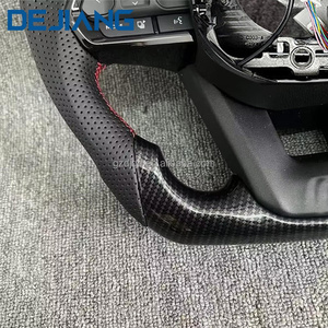 Customized Carbon Fiber Leather <strong>Steering</strong> <strong>Wheel</strong> for Toyota Corolla Land Cruiser <strong>GR</strong> Prado LC200 LC300 120 150 Hilux Plug and Play - Product Image 5